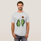 Het toejuichen van de avocado grappige handstand t-shirt (Voorkant volledig)