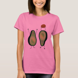 Het toejuichen van de avocado grappige handstand t-shirt