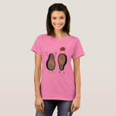Het toejuichen van de avocado grappige handstand t-shirt (Voorkant volledig)