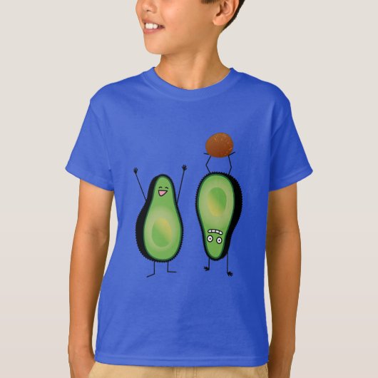 Het toejuichen van de avocado grappige handstand t-shirt (Voorkant)