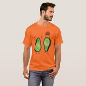 Het toejuichen van de avocado grappige handstand t-shirt (Voorkant volledig)