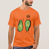 Het toejuichen van de avocado grappige handstand t-shirt (Voorkant)