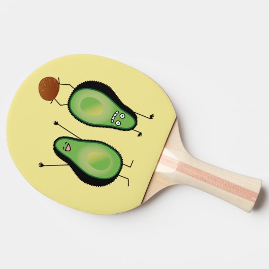 Het toejuichen van de avocado grappige handstand tafeltennisbatje (Zijkant)