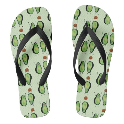 Het toejuichen van de avocado grappige handstand teenslippers (Voetbed)