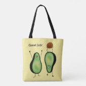 Het toejuichen van de avocado grappige handstand tote bag (Achterkant)