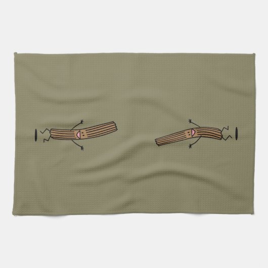 Het toejuichen van het Springen Churro Theedoek (Horizontaal)