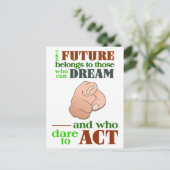 Het toekomstige briefkaart (Staand voorkant)