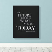 Het toekomstige Inspirerend Motivatie Citaat Canvas Afdruk (Insitu (Houten vloer))