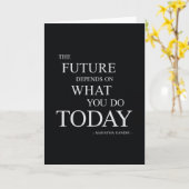 Het toekomstige Inspirerend Motivatie Citaat Kaart (Gele Bloem)