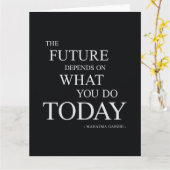 Het toekomstige Inspirerend Motivatie Citaat Kaart (Gele Bloem)