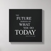 Het toekomstige Motivatie Quote Wall Art Canvas (Voorkant)