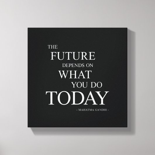 Het toekomstige Motivatie Quote Wall Art Canvas (Voorkant)
