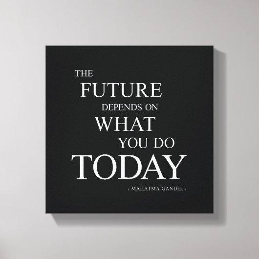 Het toekomstige Motivatie Quote Wall Art Canvas (Voorkant)