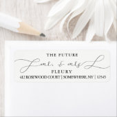 Het toekomstige Mr en Mrs Return Address Labels Sc (Insitu)