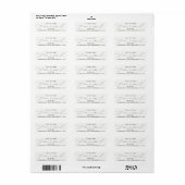 Het toekomstige Mr en Mrs Return Address Labels Sc (Full Sheet)