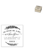 Het toekomstige Mr & Mrs Elegant Script retouradre Rubberstempel (Gestempeld)