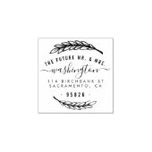 Het toekomstige Mr & Mrs Elegant Script retouradre Rubberstempel (Afrduk)
