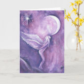 Het toenemende Wenskaart van de Fee van de Maan Kaart (Gele Bloem)