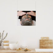 Het toepassen van skincare gezichtsmasker met zout poster (Keuken)