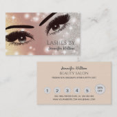 Het toestaan van glitterij zweeft make-up ogen visitekaartje (Voorkant / Achterkant)