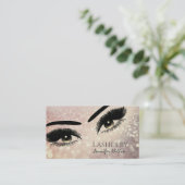 Het toestaan van glitterij zweeft make-up ogen visitekaartje (Staand voorkant)
