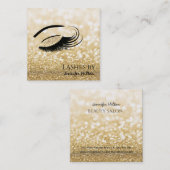 Het toestaan van gouden diamantzweetjes glittery m vierkante visitekaartje (Voorkant / Achterkant)