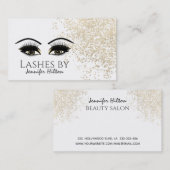 Het toestaan van gouden patina met lange zweetjes  visitekaartje (Voorkant / Achterkant)