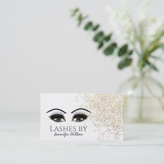 Het toestaan van gouden patina met lange zweetjes  visitekaartje (Staand voorkant)