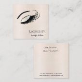 Het toestaan van moderne diamantzweetjes make-upey vierkante visitekaartje (Voorkant / Achterkant)