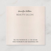 Het toestaan van moderne diamantzweetjes make-upey vierkante visitekaartje (Achterkant)