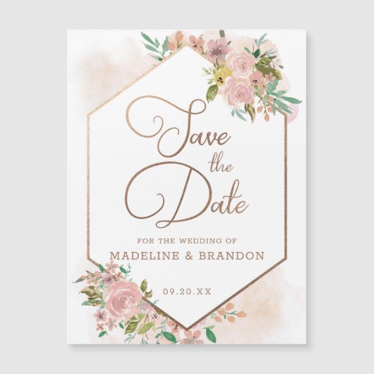 Het toestaan van Roos Dusty Roze sparen de Datum (Voorkant)