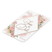 Het toestaan van Roos  Dusty Roze sparen de Datum Magneet (Linkerzijde)