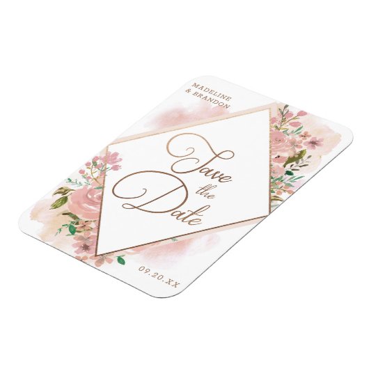 Het toestaan van Roos  Dusty Roze sparen de Datum Magneet (Linkerzijde)