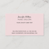 Het toestaan van roos goudslak visitekaartje (Achterkant)