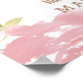 Het toestaan van Roos Love is Sweet Wedding Sign Poster (Hoek)