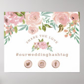 Het toestaan van Roos  Sociale Media Wedding Aande Poster (Voorkant)