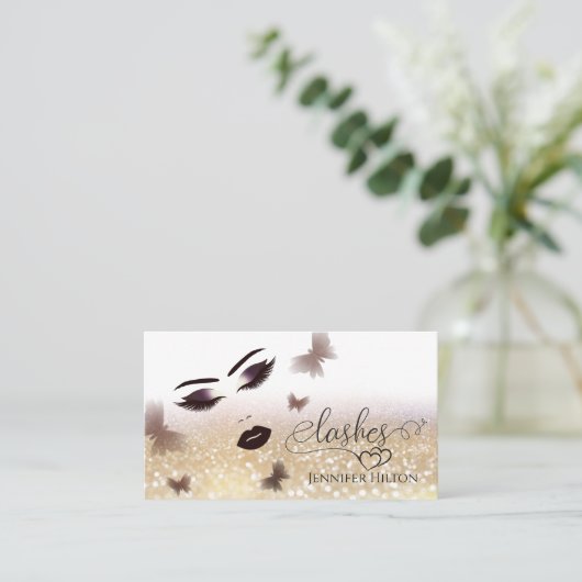 Het toestaan van sensuele meisjes met hun gezicht  visitekaartje (Staand voorkant)