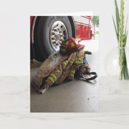 Het toestel en de vrachtwagen van de brandweerman kaart (Voorkant)