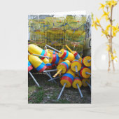 Het Toestel Notecard van de zeekreeft - 1 Kaart (Gele Bloem)