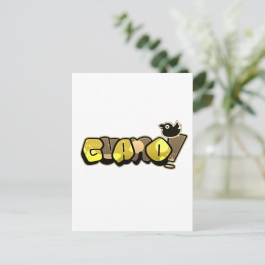 Het Toestel van het Spel van de guano - Logo Briefkaart (Staand voorkant)