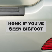 Het toeteren voor Bigfoot Sasquatch Bumpersticker (Op auto)