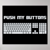 Het toetsenbord van de Computer van Mijn Buttonnen Poster (Voorkant)