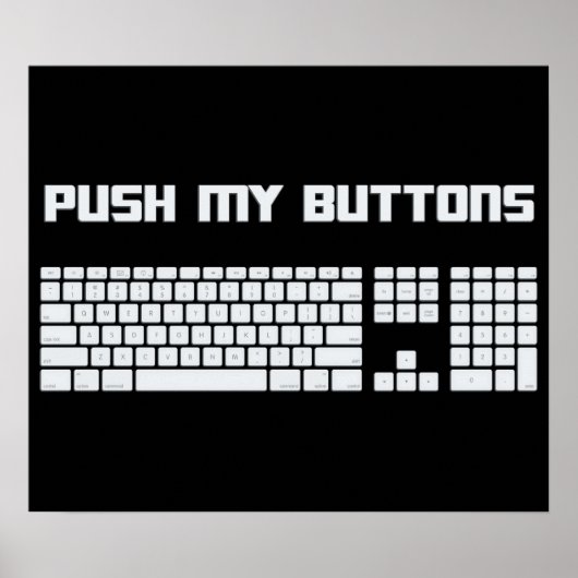 Het toetsenbord van de Computer van Mijn Buttonnen Poster (Voorkant)