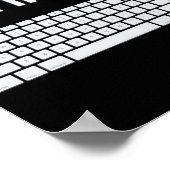 Het toetsenbord van de Computer van Mijn Buttonnen Poster (Hoek)