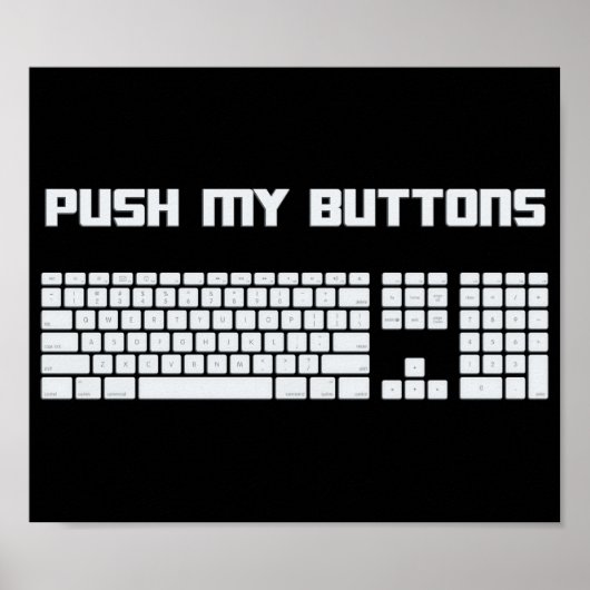 Het toetsenbord van de Computer van Mijn Buttonnen Poster (Voorkant)