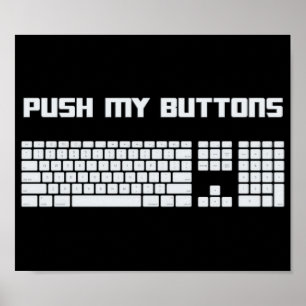 Het toetsenbord van de Computer van Mijn Buttonnen Poster
