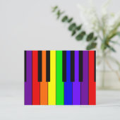 Het Toetsenbord van de regenboog Briefkaart (Staand voorkant)