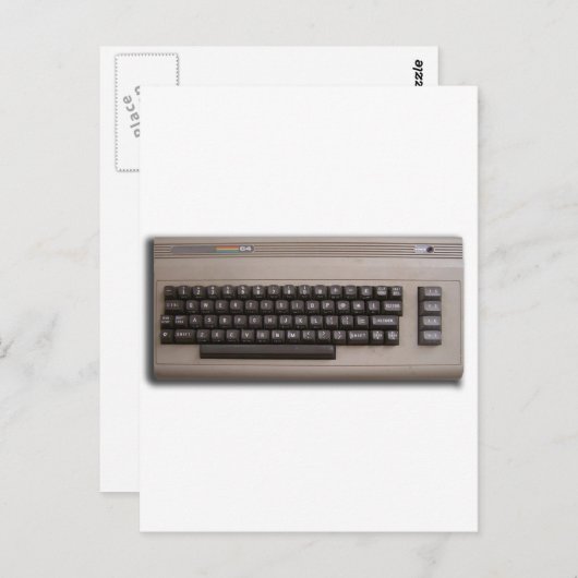 Het  Toetsenbord van de Retro Computer? Briefkaart (Voorkant / Achterkant)