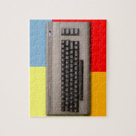 Het  Toetsenbord van de Retro Computer? Legpuzzel (Verticaal)