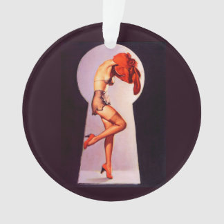 Het toetsenbord van het pop-up meisje ornament